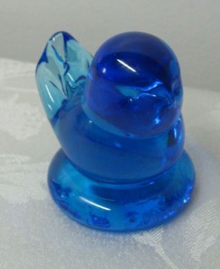 1995 Leo Ward Signed Bluebird Of Happiness Blue Bird Glass Figurine