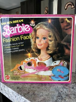 Vintage 1985 Golden Dream Barbie Fashion Face,  In