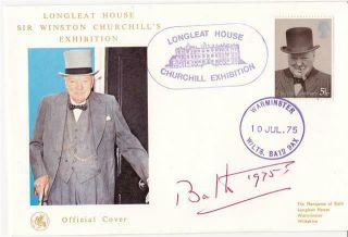 1975 Sir Winston Churchill Exhibition At Longleat House - Signed By Lord Bath