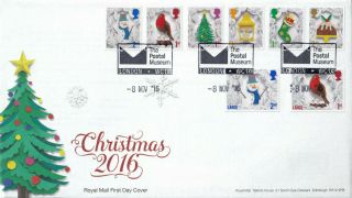 (31589) Gb Fdc Christmas Postal Museum London 2016