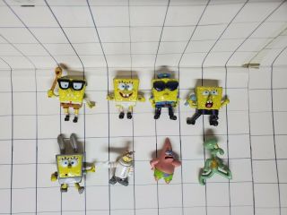 Spongebob Squarepants Character Figures Set Of 8,  Squidward Sandy & Patrick Too