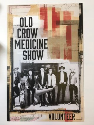 Old Crow Medicine Show Volunteer Promo Poster 11”x17” Lithograph