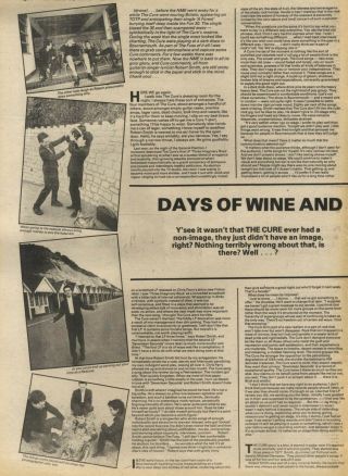 12/7/80pn06 Article & Pictures L Robert Smith & The Cure "