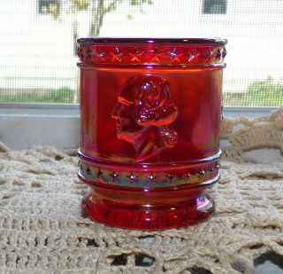 Vintage Bob St Clair Bicentennial Toothpick Holder Red Carnival