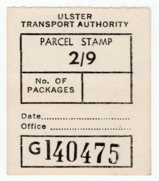 (i.  B) Ulster Transport Authority Railway (n.  Ireland) : Parcel 2/9d