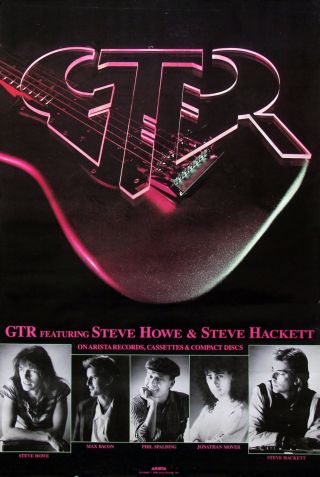 Yes Gtr 1986 Featuring Steve Howe & Steve Hackett Promo Poster