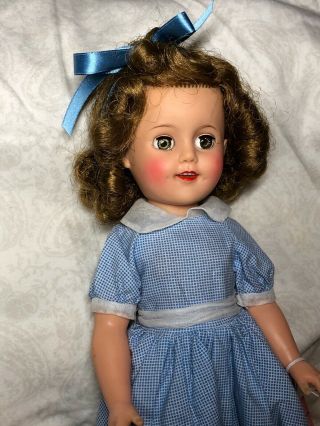 15” Vintage Ideal Vinyl Shirley Temple Doll Redressed 1957 Adorable Smile X