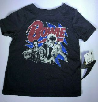 Rock Baby Junk Food David Bowie Black Vintage Style T Shirt 18m Nwt Concert