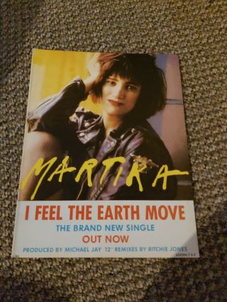 (tbebk134) Advert/poster 11x8 " Martika : I Feel The Earth Move