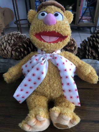 Disney Store Sesame Street Fozzie Bear Plush Stuffed Animal Muppet 16”