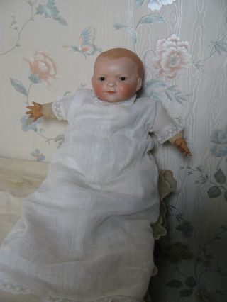 14 " Antique Very Rare German Character Doll Circa 1900