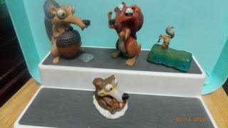 Ice Age Scrat And Scratte Figures Plus 2 Others
