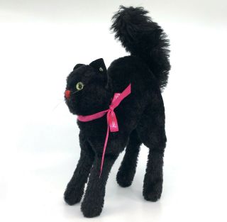 Steiff Black Tom Cat Halloween Kitty Mohair Plush 22cm 9in Id Button 1960s Vtg