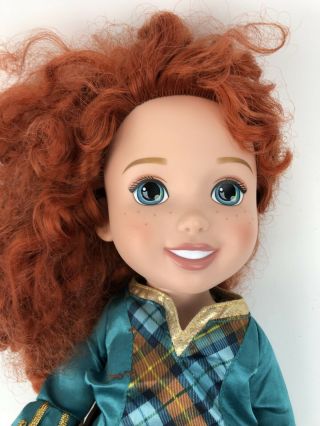 14 " Brave Merida Disney Pixar Princess Baby Doll With Bow And Belt