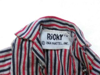 Vintage Ricky Skateboarder Set 1505 - Striped Shirt Extremely Rare Variation 2