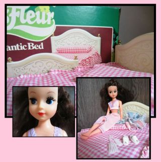 Vintage Fleur (dutch Sindy) Doll With Her Romantic Bed,  Boxed.  Lingerie Set.