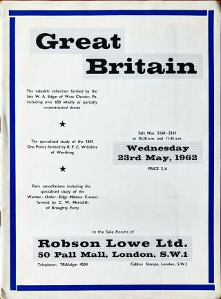 Cat.  Robson Lowe Great Britain Inc Wotton - Under - Edge Maltese Crosses