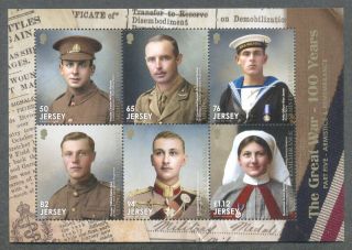 Jersey - The Great War Part V 2018 - Military - World War I Min Sheet Mnh