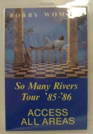 Bobby Womack - Vintage Laminate Tour Concert Backstage Pass