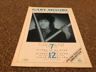 (bebk8) Advert/poster 11x8 " Gary Moore : Friday On My Mind
