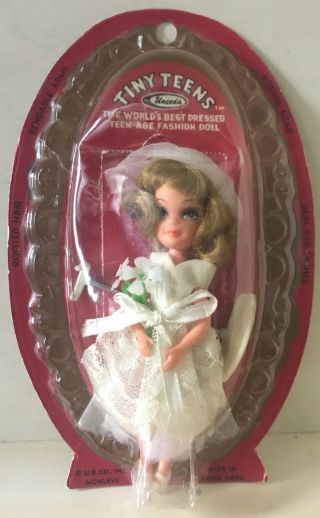 Vintage 1960s Uneeda Tiny Teens Doll Bride Time In Package