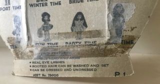 VINTAGE 1960s UNEEDA TINY TEENS DOLL BRIDE TIME IN PACKAGE 3
