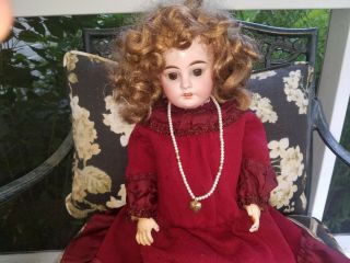 OLD ARMAND MARSEILLES GERMANY 1894 AM 8 DEP FULLY CLOTHED BISQUE HEAD DOLL,  21 