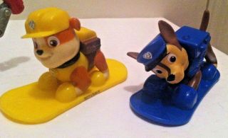 Paw Patrol Pup Set Of 2 Action Figures Snowboard Chase & Rubble