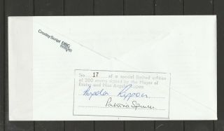 GB FDC 1982 Textiles,  HOSPISCARE cover,  Exeter Mayoral Charity,  signed by Angela 2