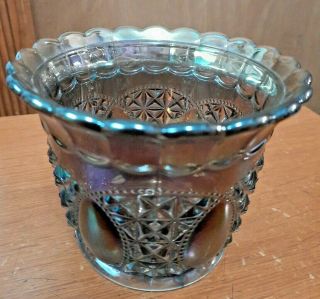 IMPERIAL GLASS CARNIVAL GLASS BEADED JEWEL CANDY DISH NO LID 2