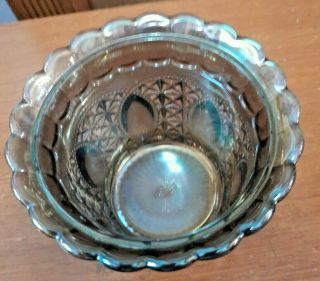 IMPERIAL GLASS CARNIVAL GLASS BEADED JEWEL CANDY DISH NO LID 3