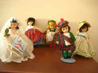 Set 5 Vintage Madame Alexander Little Women 8 " Dolls