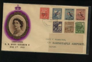 Great Britain Lundy Island Coronation Cover 1953 Cachet Kl0212