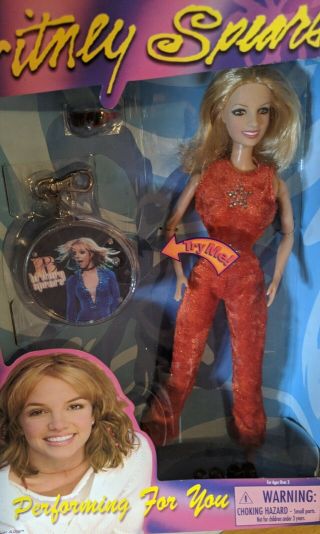 Rare Orange Jumpsuit Britney Spears Doll Performing For You Oops I Did It Again