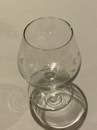 Princess House Heritage Set Of 4 Glasses Brandy Snifters Stemware 4 - 1/2 "