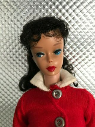 Vintage Ponytail Barbie Doll (1961) With Travel Case & Clothes