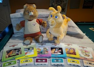 Vintage Teddy Ruxpin & Grubby W - 6books And Cassettes
