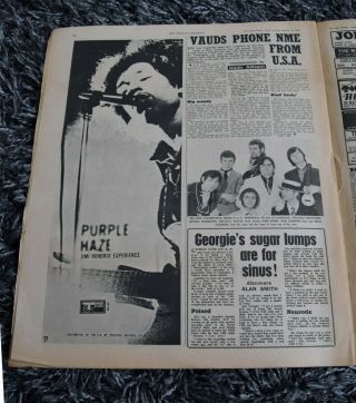 NME 18 March 1967 Marc Bolan JC Jimi Hendrix Rolling Stones Small Faces Monkees 3