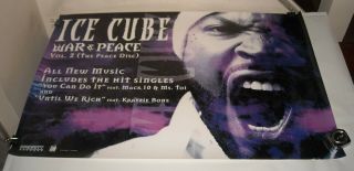 Rolled Ice Cube War & Peace Rap Hiphop Promo Advertising Poster 24 X 36