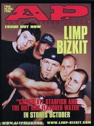 Limp Bizkit 2000 Alternative Press Chocolate Starfish Promo Poster