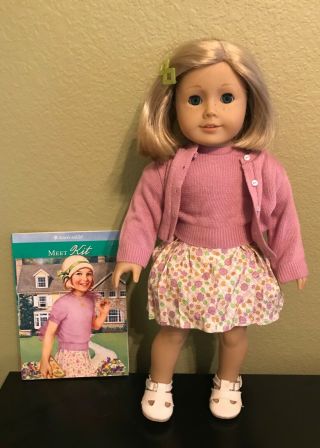 American Girl Doll Kit Kittredge - 1st Edition With Meet Accessories & Book (euc