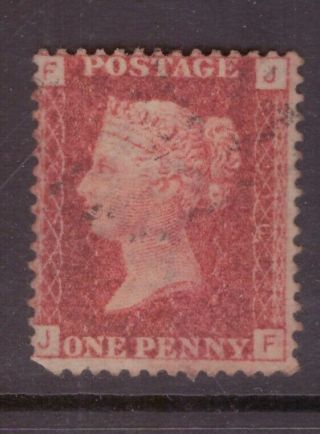 1858 1d Penny Red,  Sg 43 Plate 116,  Checkletters Jf,  Gum,  Hinged