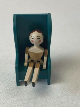 Gail Wilson Wooden Peg Doll & Chair Early American Doll Series