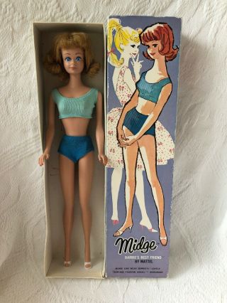 Vintage Mattel Barbie Friend Midge Doll Owner No.  860 Titian