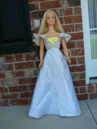 Vintage My Size Barbie Angel 1992 Mattel Life Size Doll 36 " Blonde Rooted Lashes