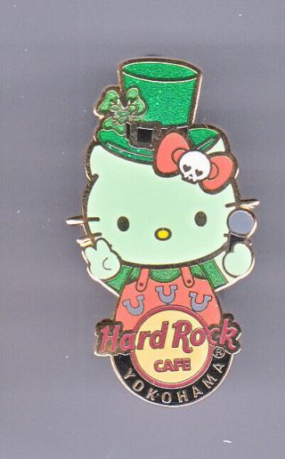 Hard Rock Cafe Pin: Yokohama Hello Kitty St.  Patrick 
