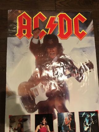 Vintage 1988 AC/DC “Blow Up Your Video Poster.  38”x24”.  Angus Young 2