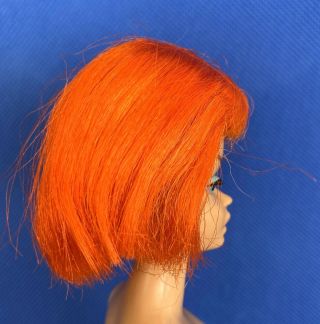 Vintage Barbie Doll Color Magic Bright Orange American Girl Long Hair Style Wig