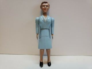 Rare Vintage Renwal Mother Doll In Blue Dress 1:16 Scale