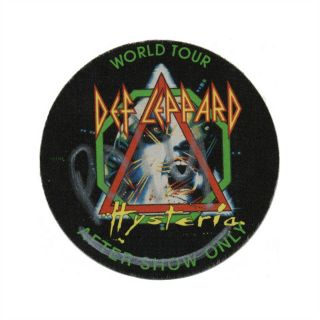 Def Leppard Authentic Aftershow 1987 - 1988 Tour Backstage Pass